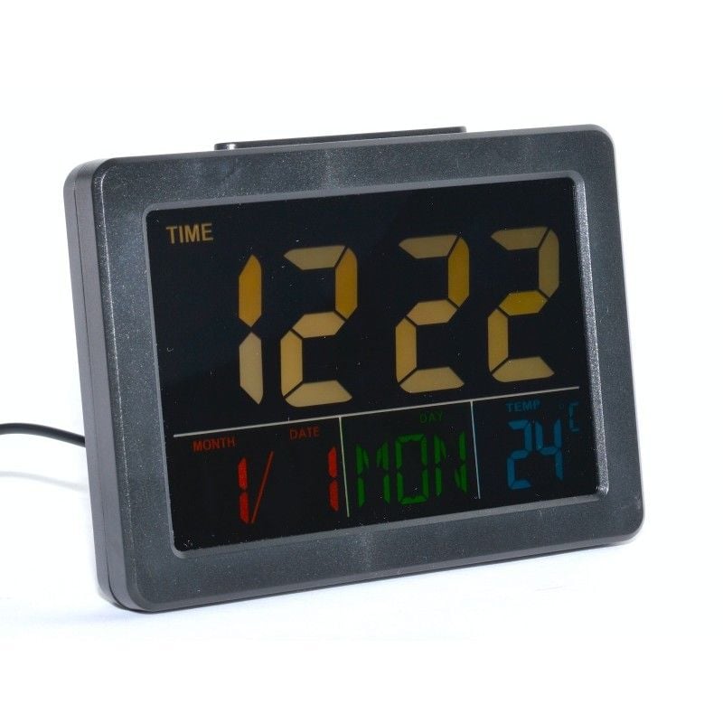 Ceas Electronic LCD, Alarma, Negru Engros