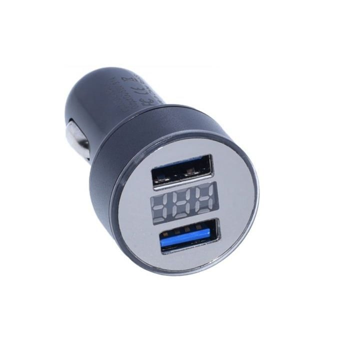 Alimentator Auto 2 X USB 3,1A Cu Voltmetru Engros