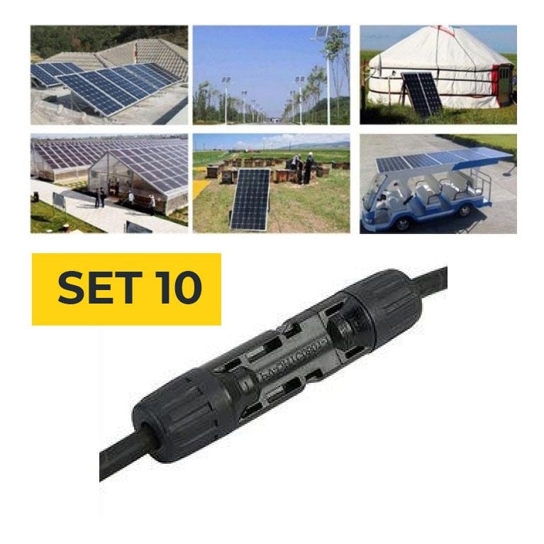 Conector MC4 pentru Sistem Solar Fotovoltaic, Kit 10 buc, Set F/M Engros
