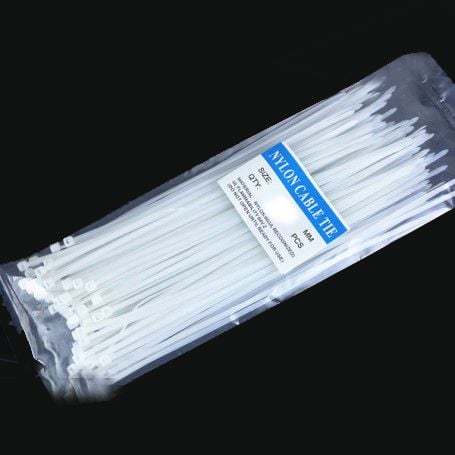Set 100 x Colier Plastic, 2.5mm x 200mm, Alb Engros