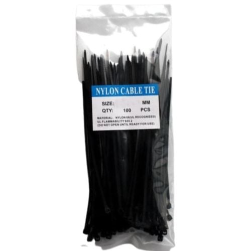 Set 100 x Colier Plastic, 4.8mm x 200mm, Negru Engros