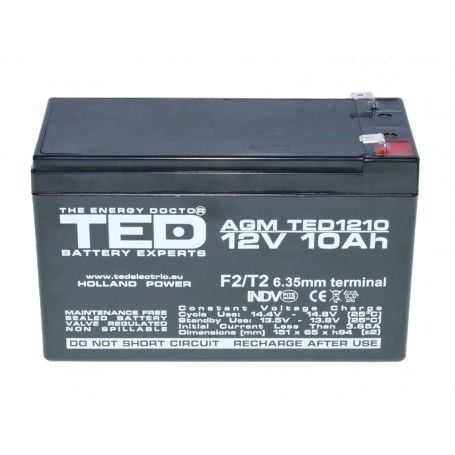 Acumulator Plumb-Acid 12V-10A TED Engros