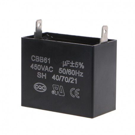 Condensator Dreptunghi Pornire Motor 3uF/450V AC Engros