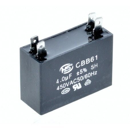 Condensator Dreptunghi Pornire Motor 4uF/450V-AC (4C) Engros