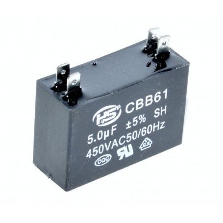 Condensator Dreptunghi Pornire Motor 5uF/450V-AC (4C) Engros