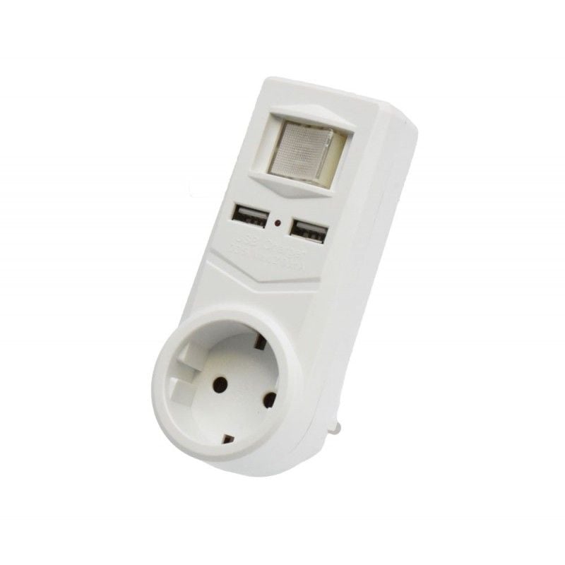 Triplu Stecher 1 Suco + 2 USB si Intrerupator Engros