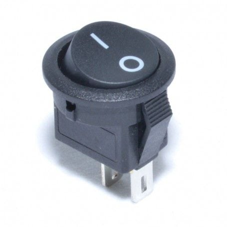 Buton ON-OFF 12x20mm Negru 250V-3A Engros
