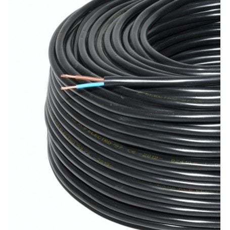 Cablu Electric 2x1,5mm, MYYM, Litat (Negru), Rola 100m Engros