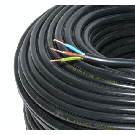 Cablu Electric 3x2,5mm, MYYM, Litat (Negru), Rola 100m Engros