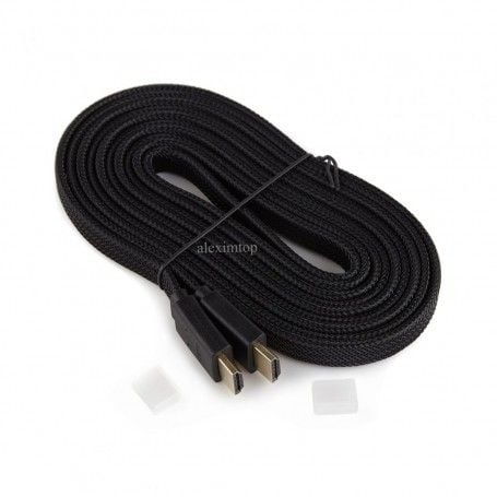 Cablu HDMI Tata cu HDMI Tata Panzat Plat, ULTRA HD 4K-3D, 3m Engros