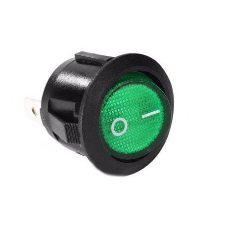 Intrerupator Buton ON-OFF cu LED Verde Engros