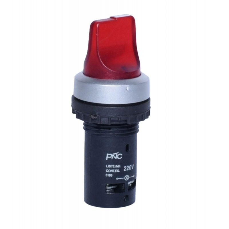 Intrerupator cu Maneta 22mm Rosu EB2-10D Engros