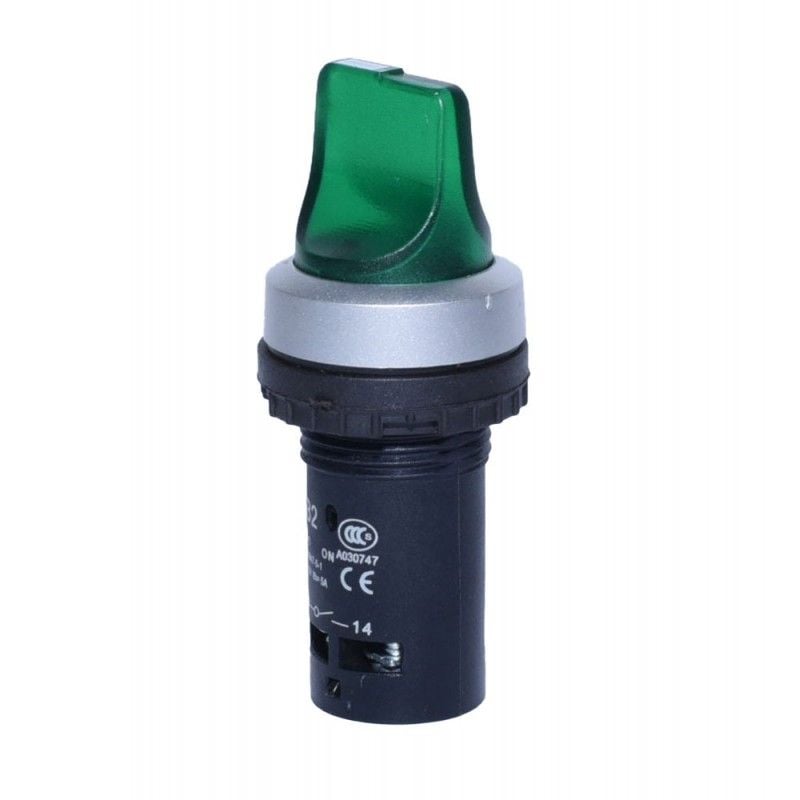 Intrerupator cu Maneta 22mm Verde EB2-10D Engros