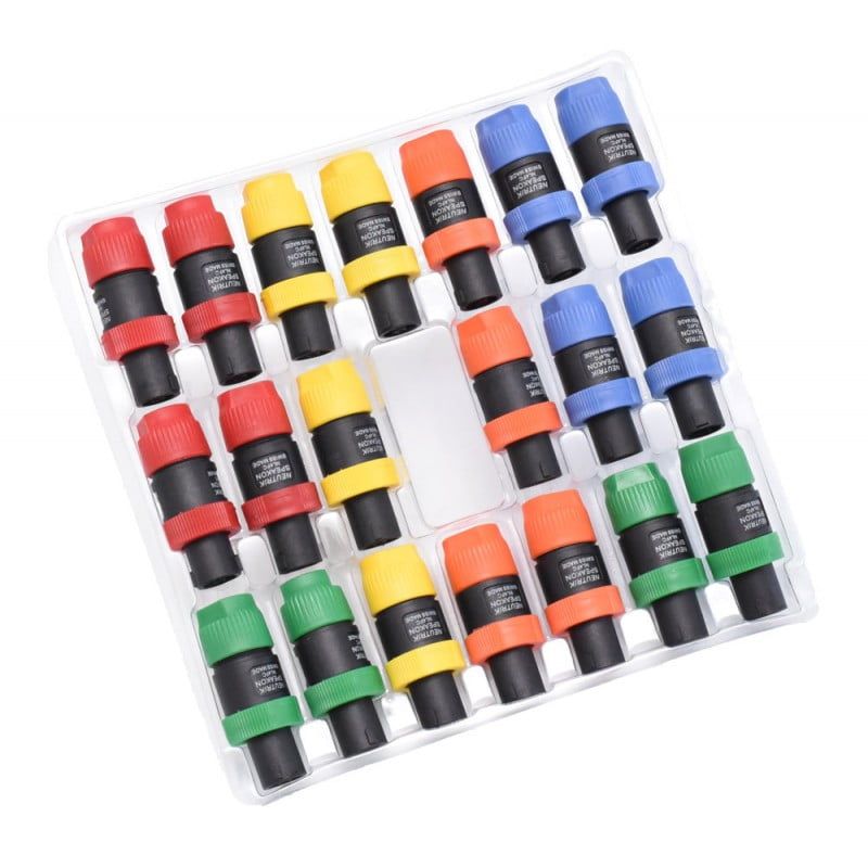 Set 20 x Mufa Audio Speakon Tata 4 Pini, Diverse Culori Engros