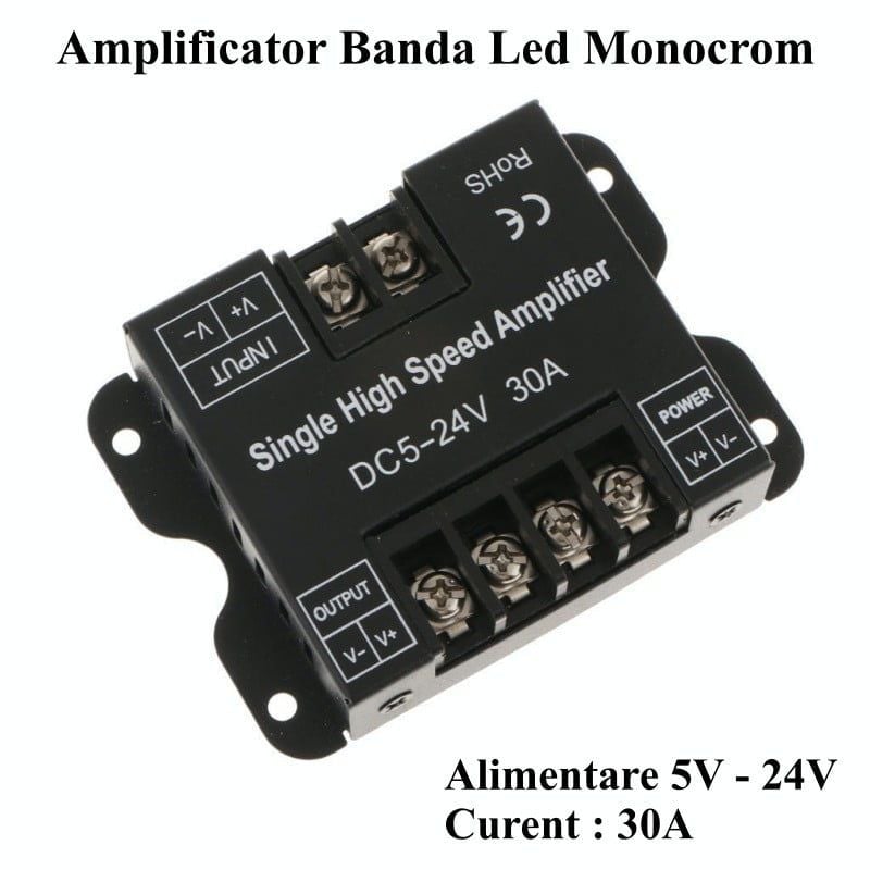 Amplificator Banda Led Monocrom 5V-24V Engros