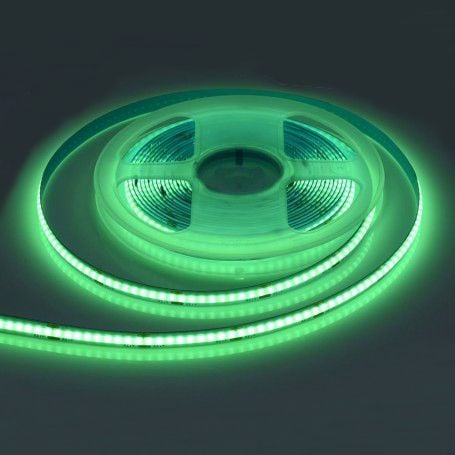 Banda COB Led Verde - Flexibil - 252led/m - 12W/ml - Rola/5m Engros