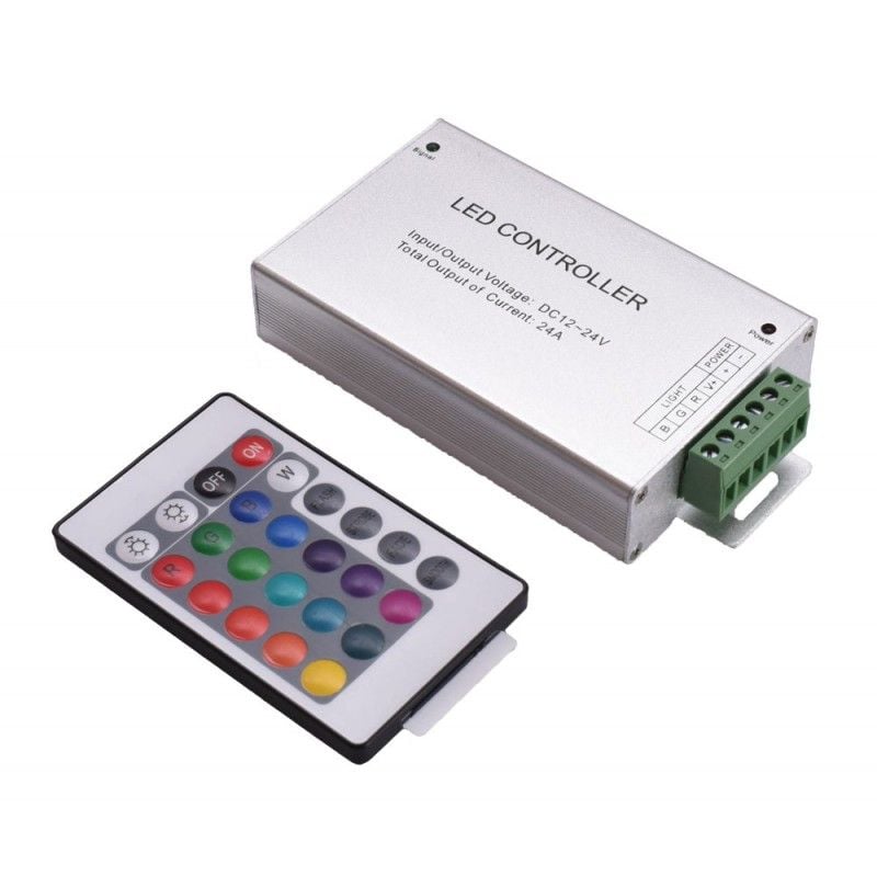 Controller Led RGB 12-24V Metal 24 Taste Engros