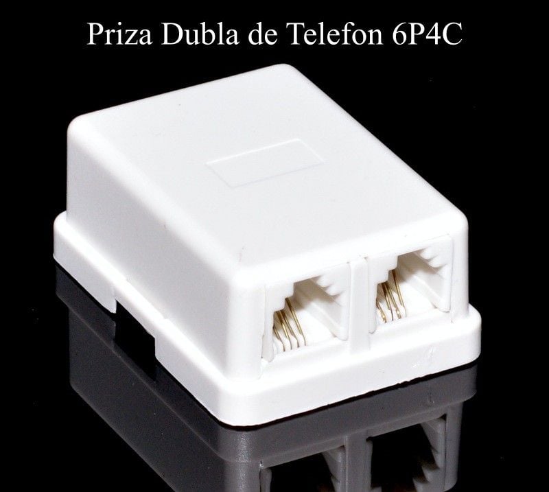 Priza Dubla de Telefon 2 x 6P4C Engros