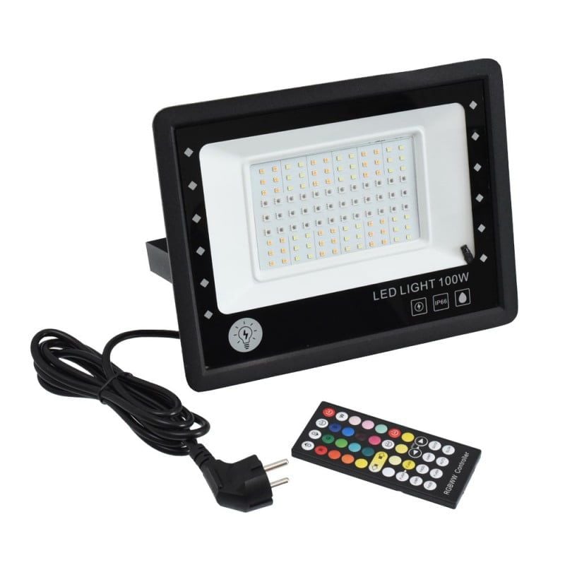 Proiector Smart RGBCW 100W cu Bluetooth și Telecomanda Engros