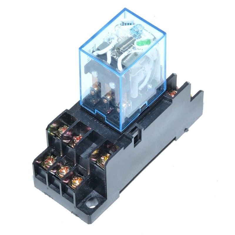 Releu 24V-DC, Electromagnetic, 11 Pini, Cu soclu Engros