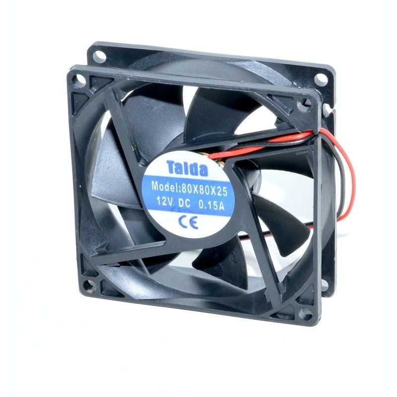 Ventilator Patrat 12V, 80x80x25 mm, Tip Cooler, 1.8W Engros