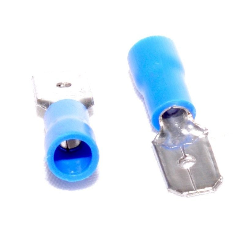 Papuc Electric Izolat Tata Albastru 6,3MM 100B/Punga Engros