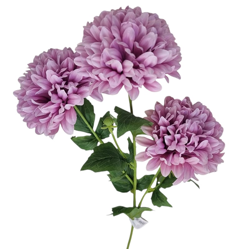 Crizanteme artificiale fir cu 3 capete 74 cm lungime 15 cm marime capat floare