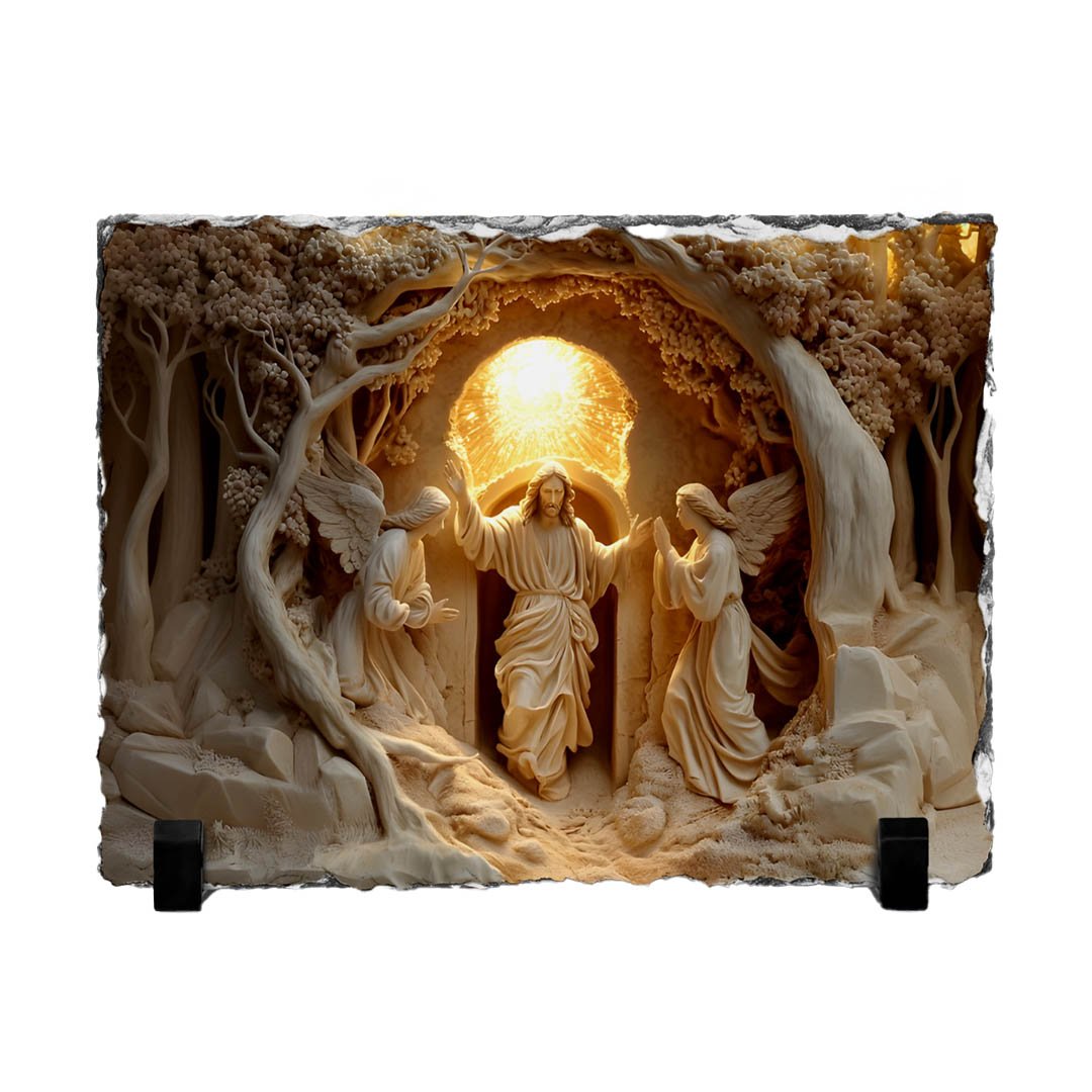 Placă decorativă religioasă 3D en-gros  – Scenă cu Învierea lui Hristos