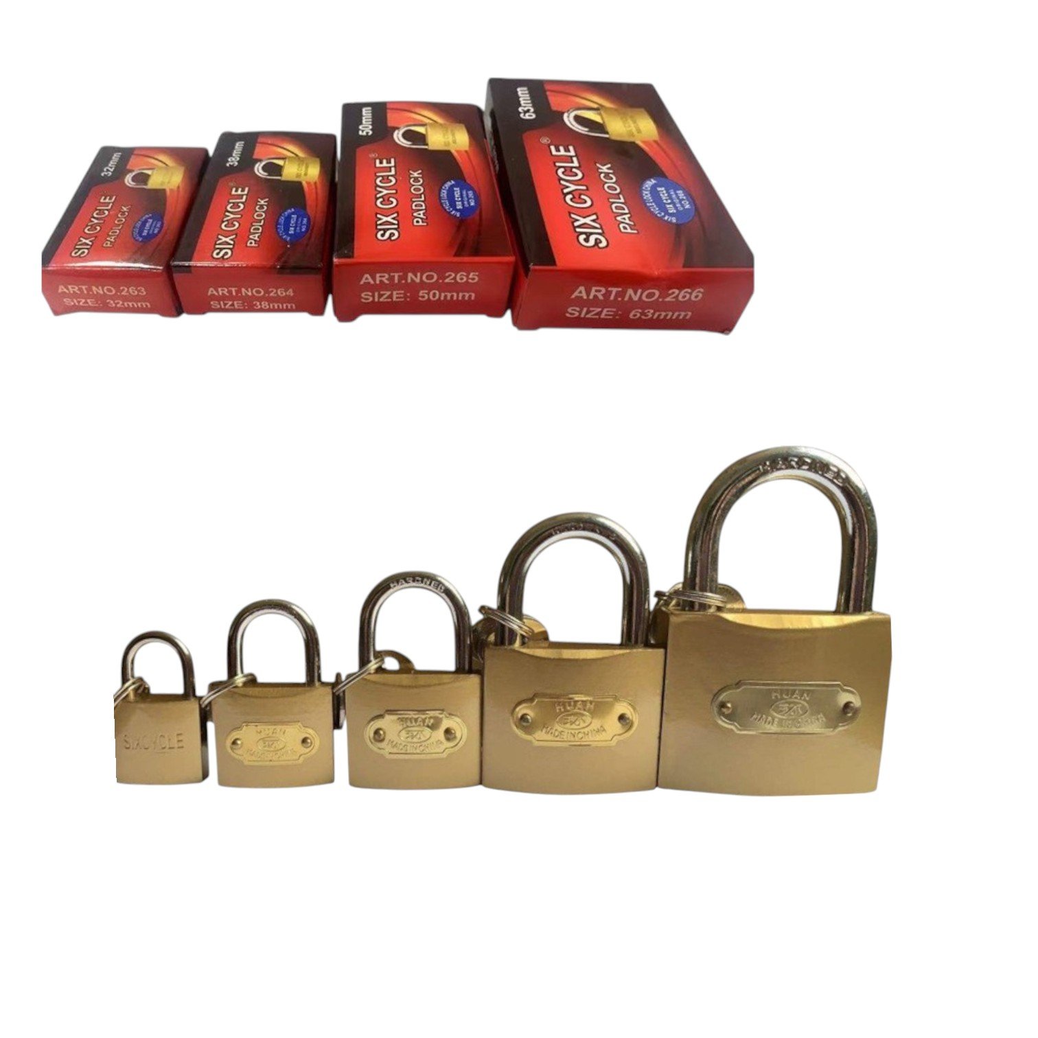 Lacat Galben 6/set, Gusam 63mm Engros