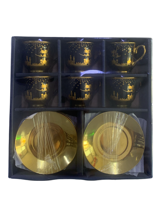 Set 6 cesti cafea + 6 farfurioare 120 ml