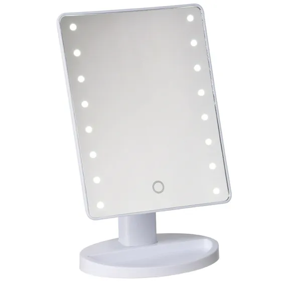 Oglinda de make-up profesionala cu 16 lumini Led, se regleaza luminozitatea, ATS , din plastic