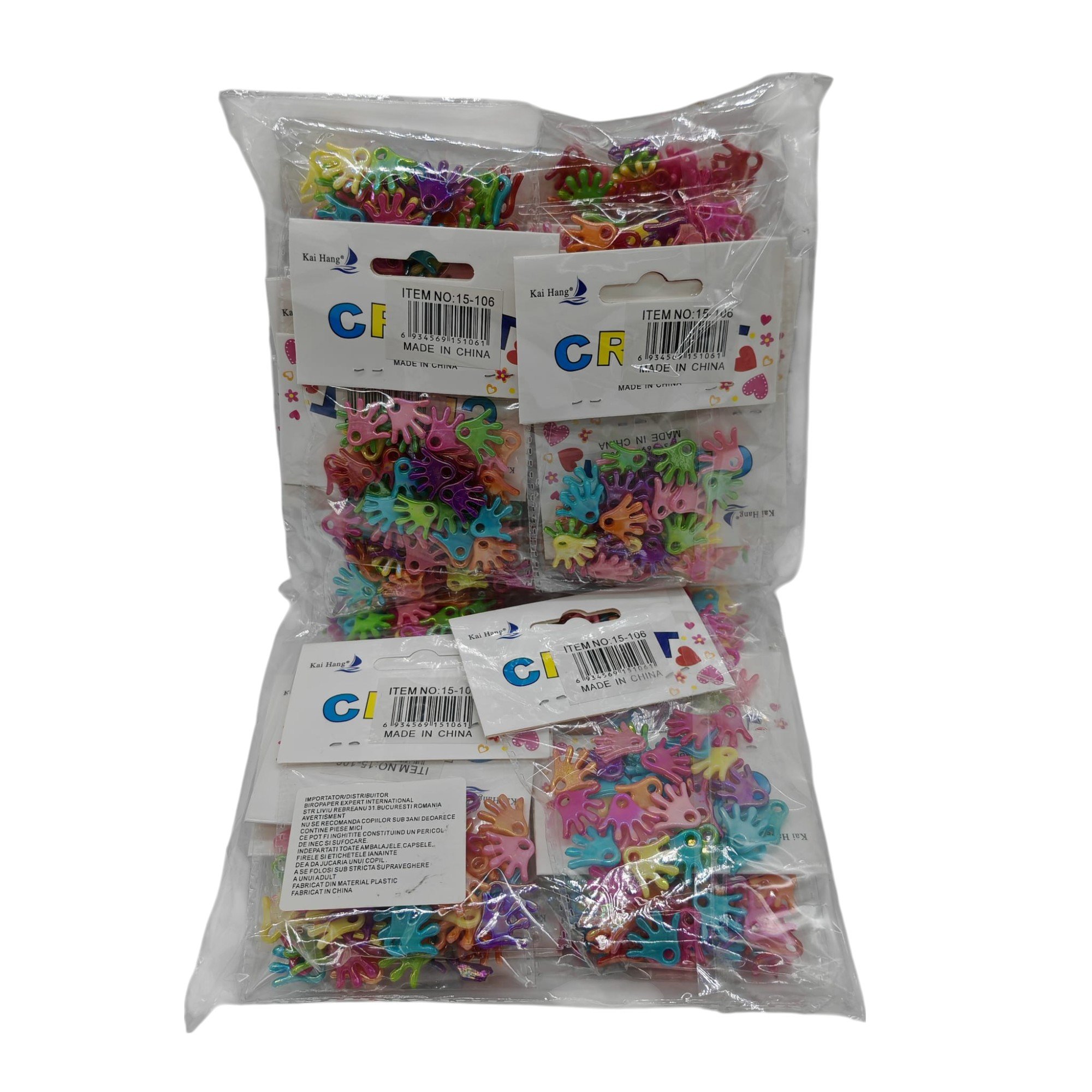 Set 12 Pungi cu Mânuțe Colorate – Accesorii pentru Craft și Proiecte DIY – Vânzare Engros