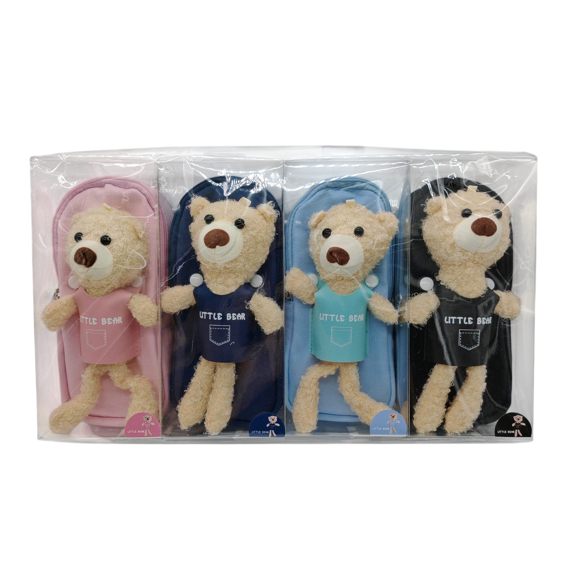 Set 4 Penare Școală cu Ursuleți Decorativi – Culori Asortate – Vânzare Engros