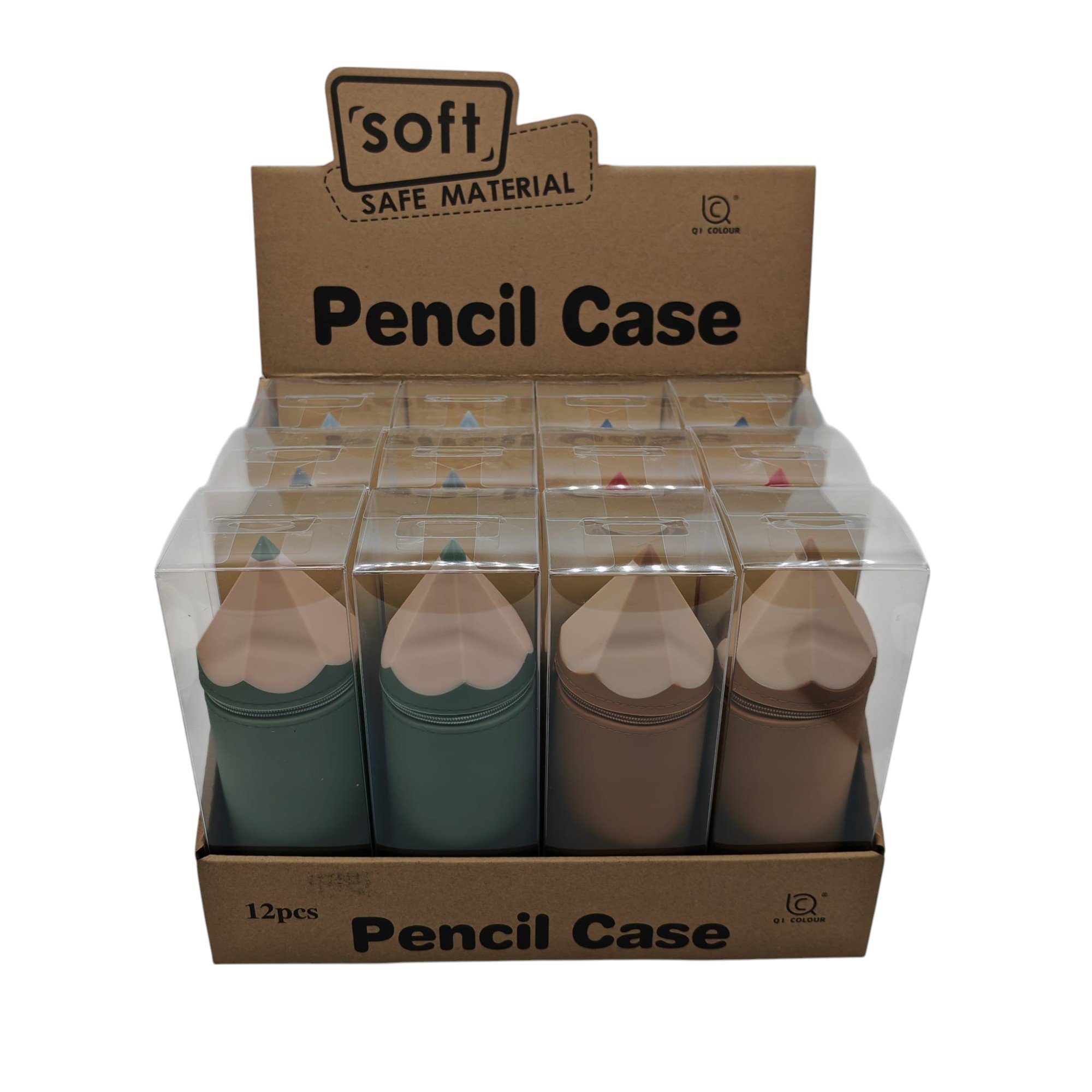 Set 12 Penare Școlare în Formă de Creion – Culori Asortate – Vânzare Engros