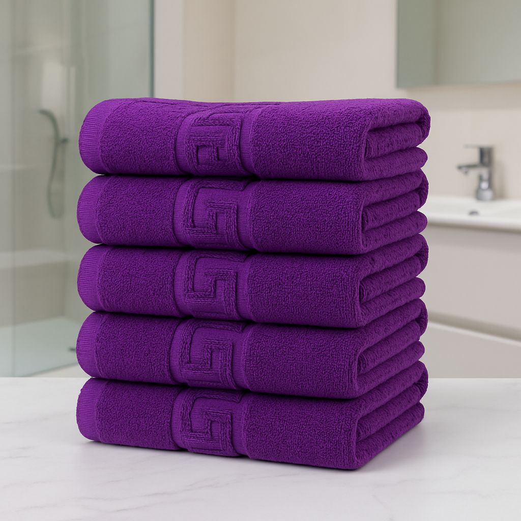 Set 5 prosoape bumbac, 50x90 cm, 500g ,Mov