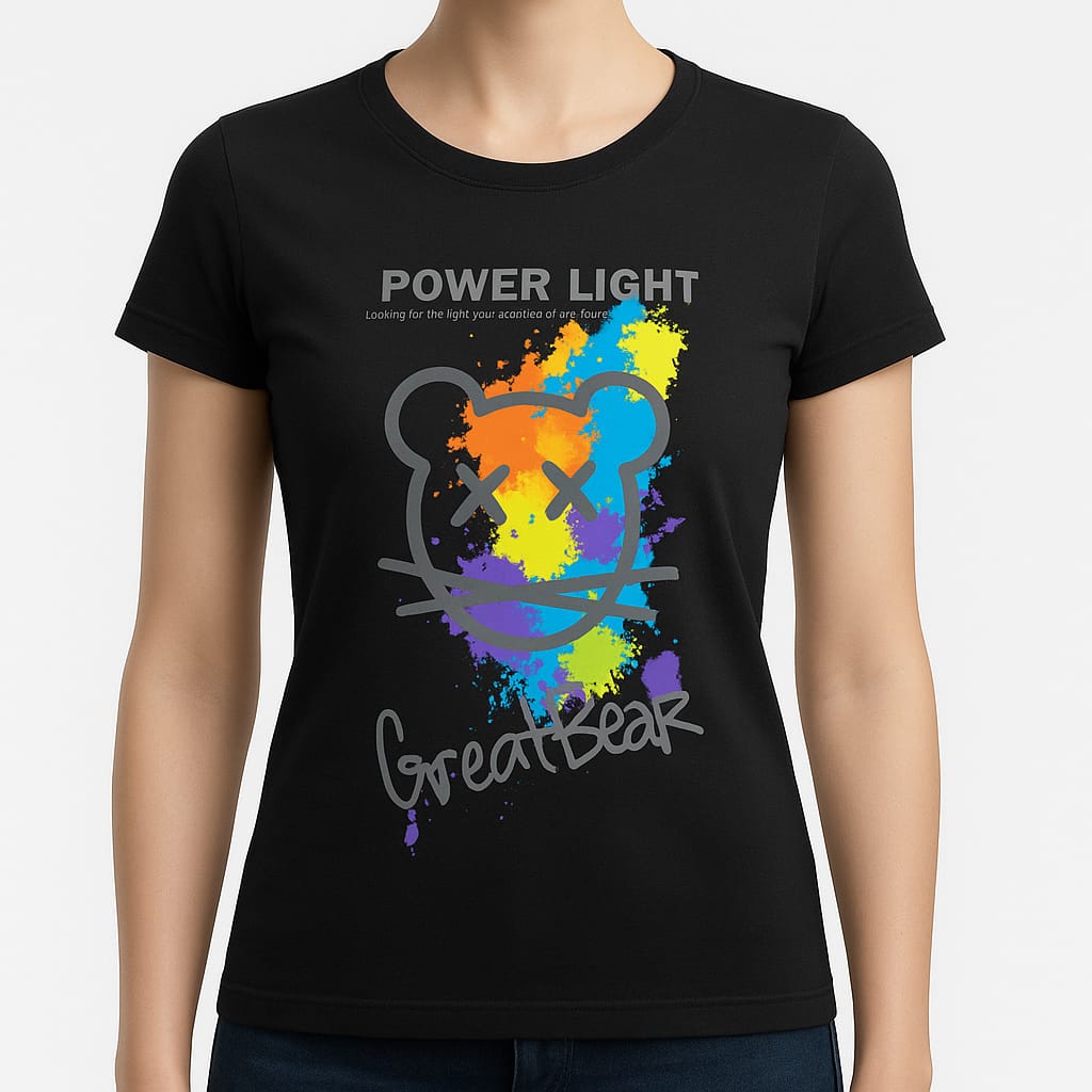 Tricou dama din bumbac imprimeu grafic