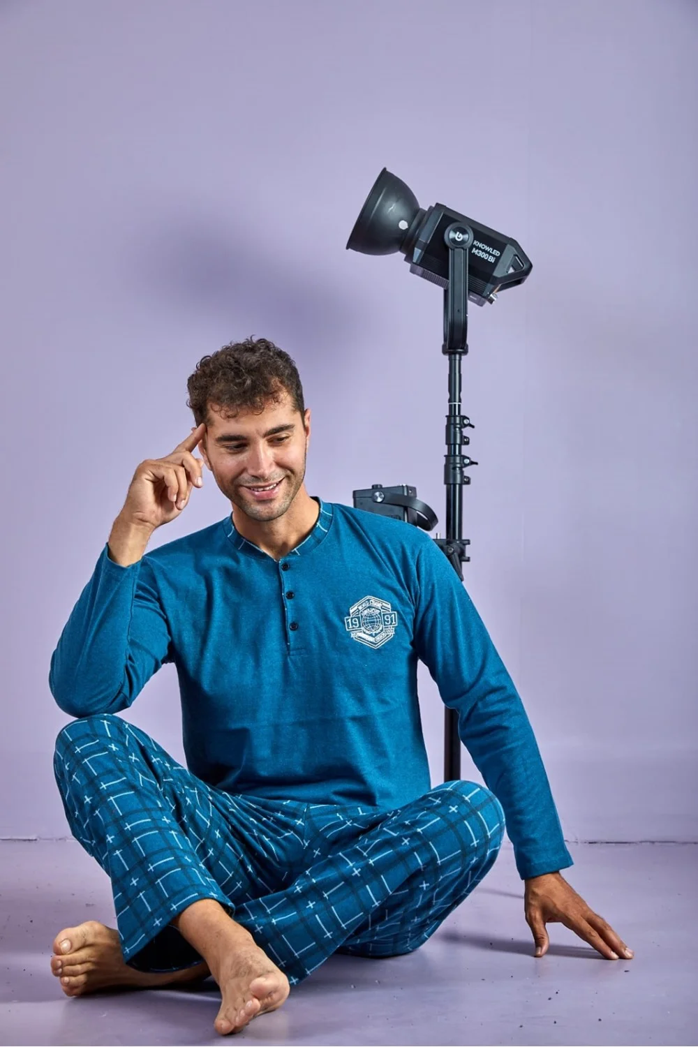 Pijama Bărbați Mâneci Lungi, Pantaloni Lungi