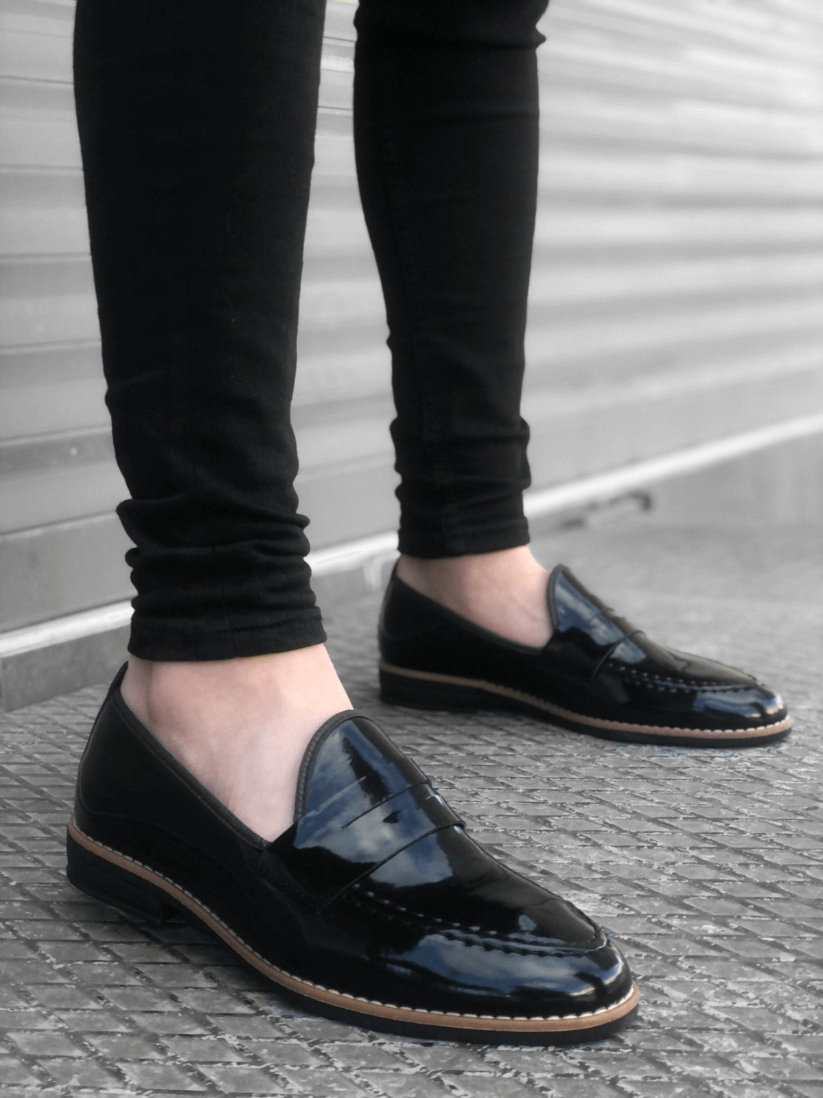 Mocasini barbati negri, tapla subtire, piele eco, comozi 12221 N3.N4-1