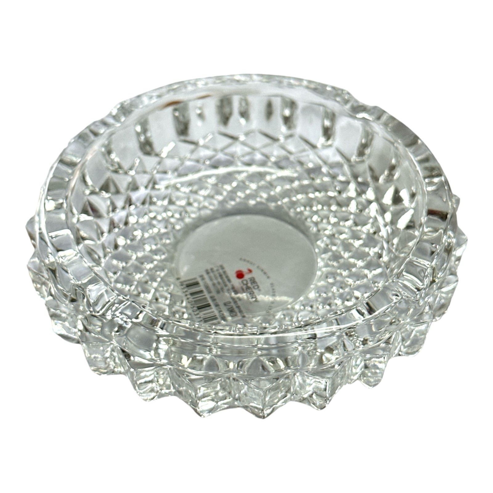 Scrumieră rotundă din sticlă groasă, engros 12x3cm