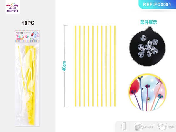 Bete cu rozeta pentru baloane Engros, set 10 buc, 40 cm, FC0091
