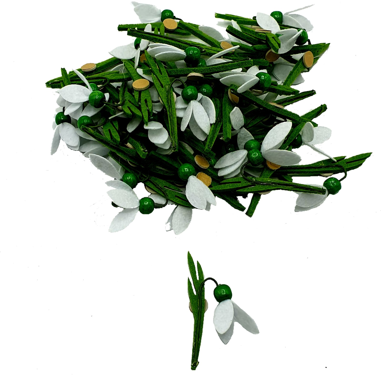 Figurina fetru floare 50/set , 3 cm , engros