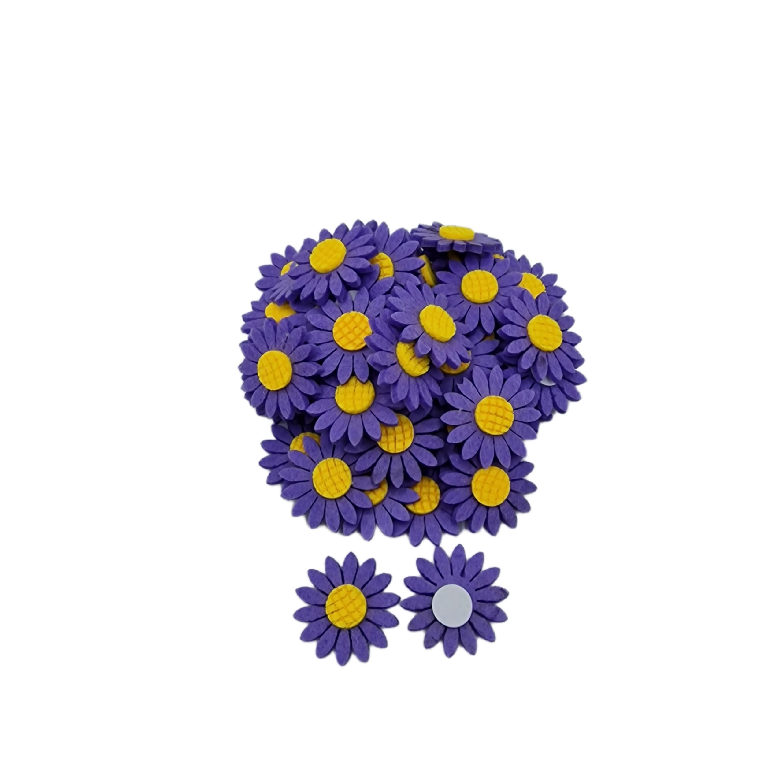 Figurina fetru floare 50/set , 2 cm , engros