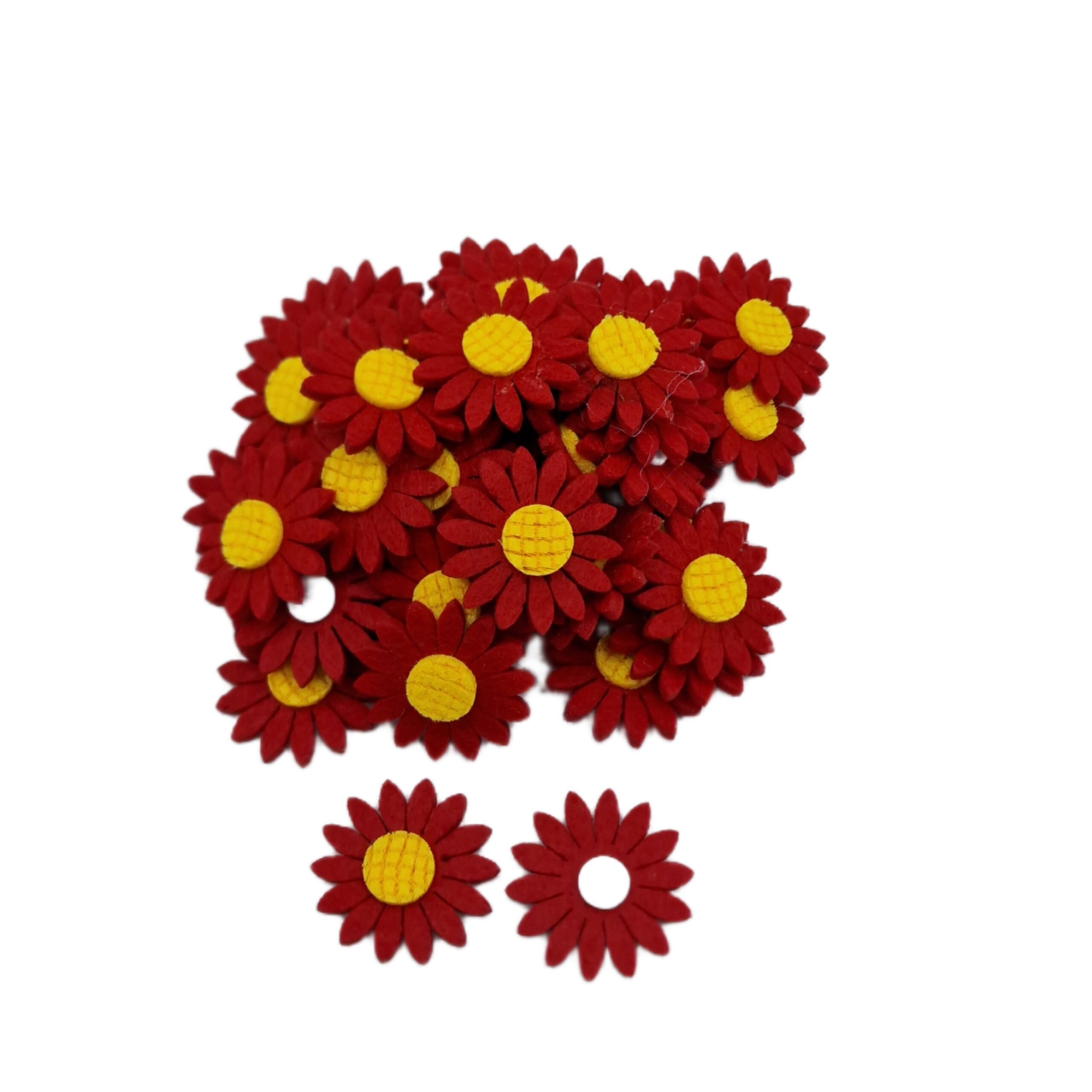Figurina fetru floare 50/set , 2 cm , engros