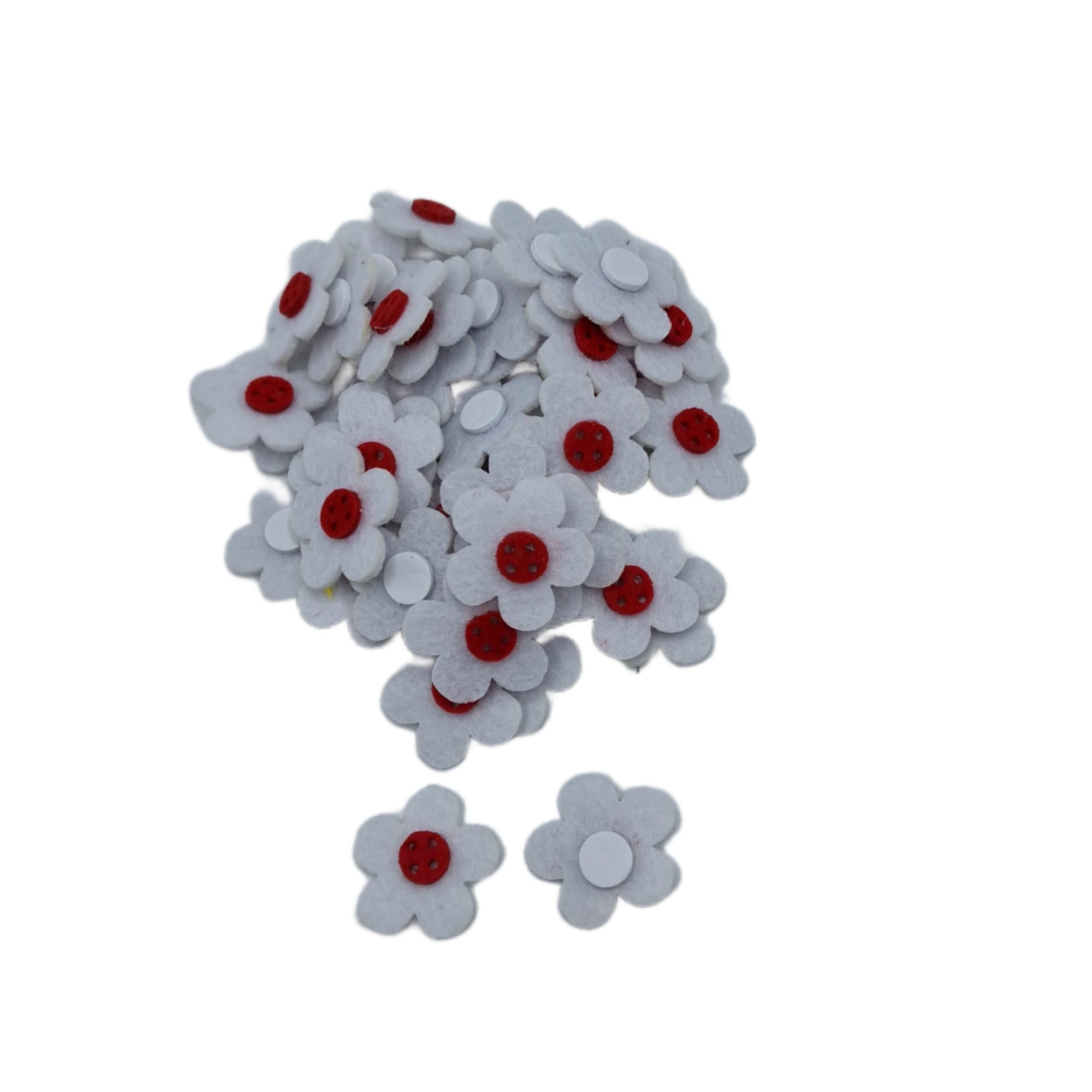 Figurina fetru floare 50/set , 3 cm , engros