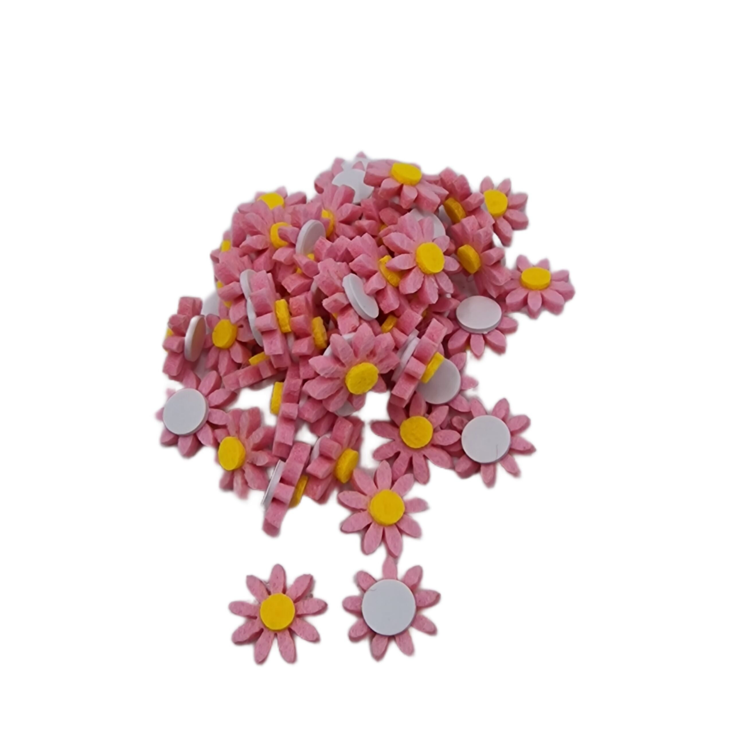 Figurina fetru floare 50/set , 2 cm , engros