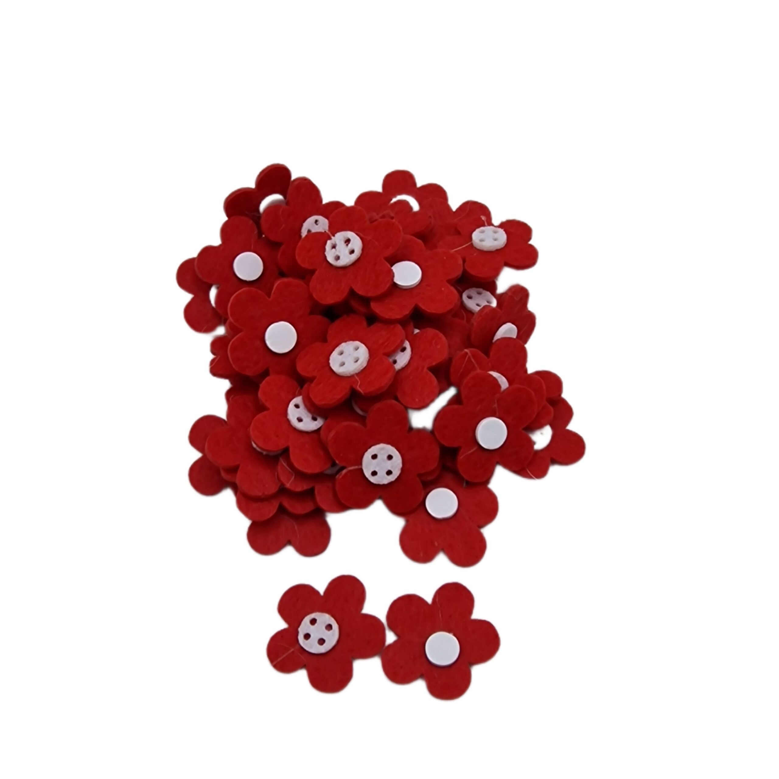 Figurina fetru floare 50/set , 3 cm , engros