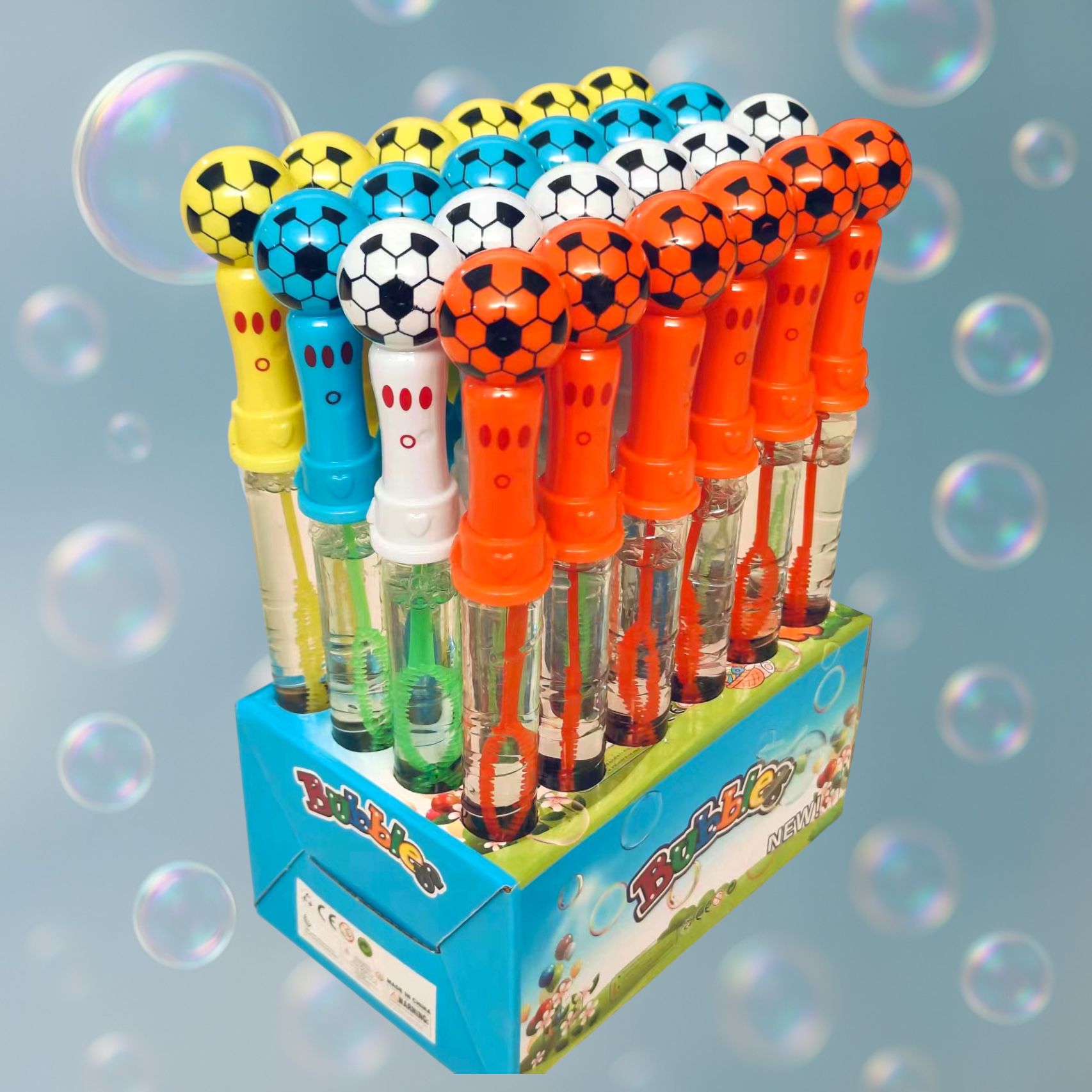 Baloane de săpun cu design sportiv tip minge – 26 cm – 24 bucăți – H694 Engros
