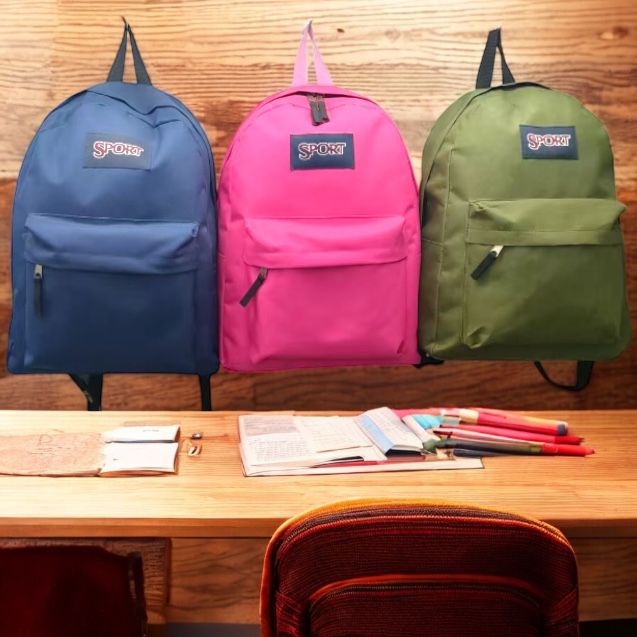 Ghiozdan simplu școlar unisex – 43x31x14 cm – model Sport – H688 Engros