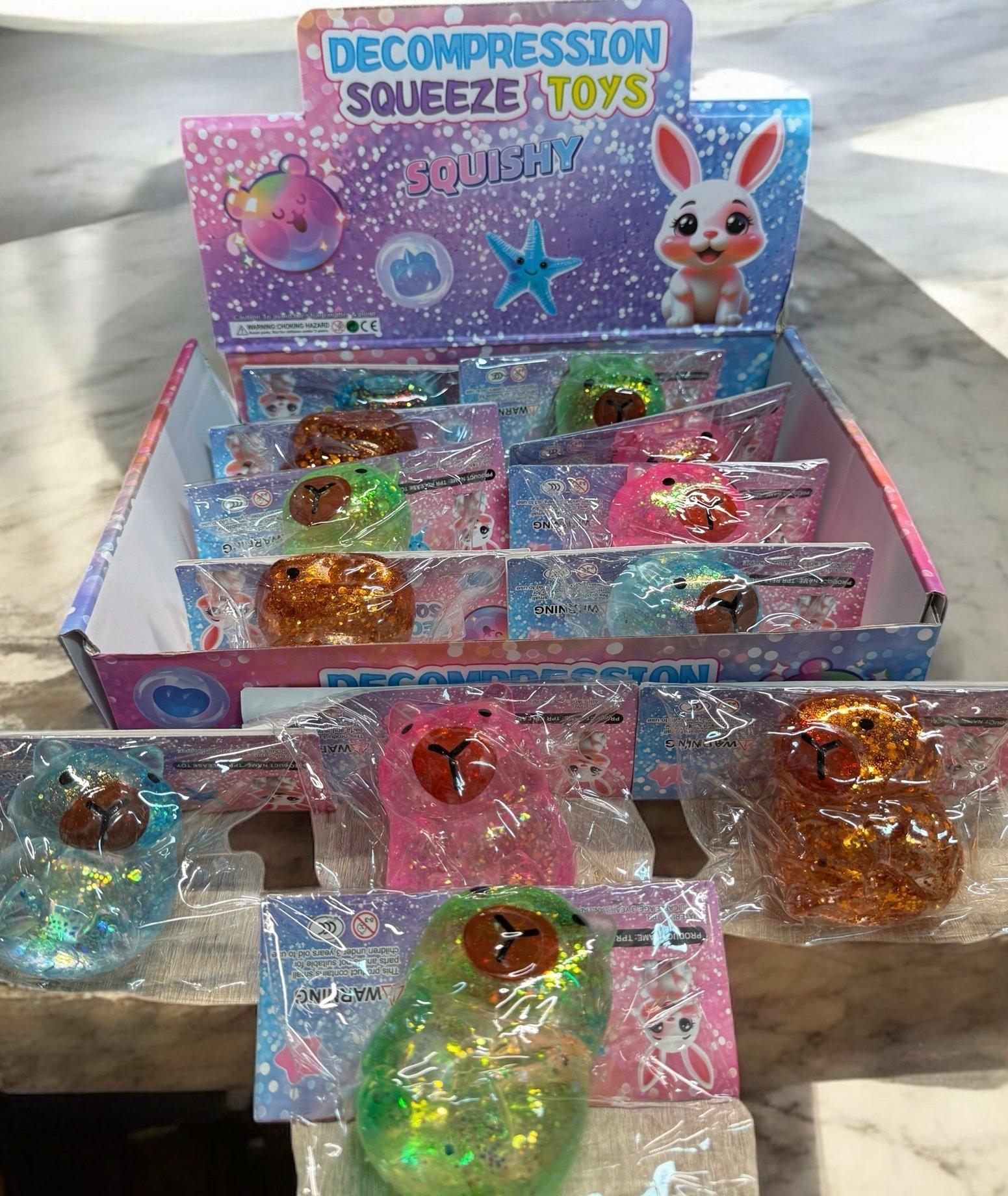 Jucării Antistres Squishy – Capybara Gelatinoasă cu Sclipici,En-gros