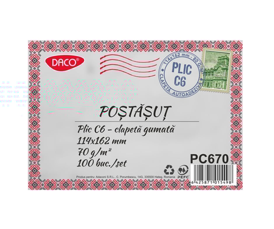 Plic scrisoare c6 100/set